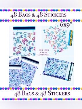 48pcs 6x9’ Mix ~ Poly mailer Bags 🌿🆕🌿
~BONUS⭐️48ct Free Thank You Stickers